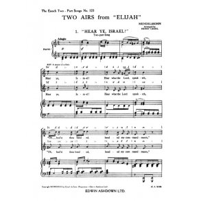 Mendelssohn: Two Airs From Elijah 2-Part