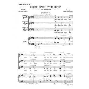 Clements, J Come Dark Eyed Sleep Ssa/Pf