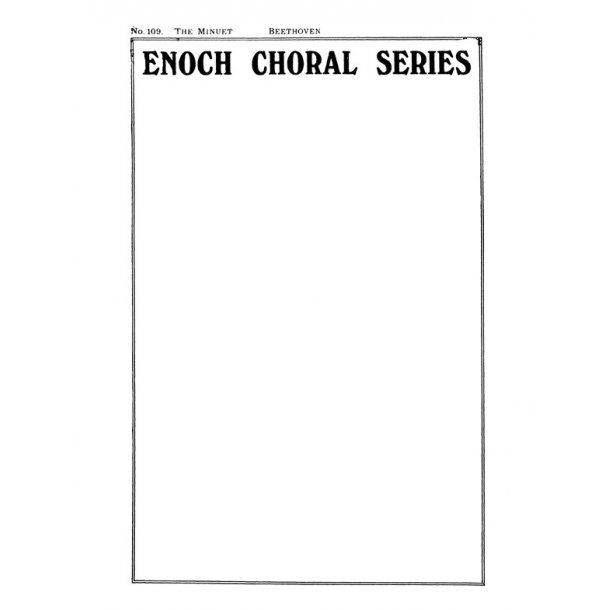 Beethoven, L The Minuet Satb And Piano