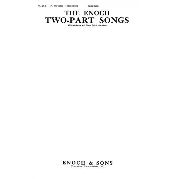 Gounod O Divine Redemmer 2 Part And Piano