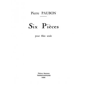 Pierre Paubon: 6 Pices