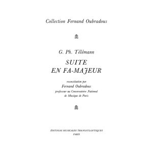 Georg Philipp Telemann: Suite En Fa Majeur