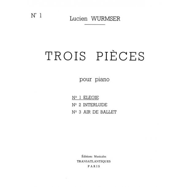 Lucien Wurmser: Elgie (N1 Des 3 Pices)