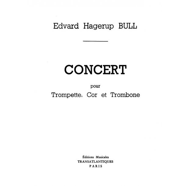 Edward Hagerup Bull: Concert
