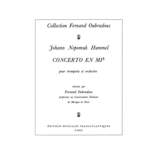 Johann Nepomuk Hummel: Concerto En Mib