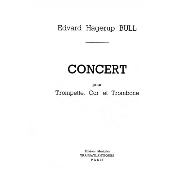Edward Hagerup Bull: Concert