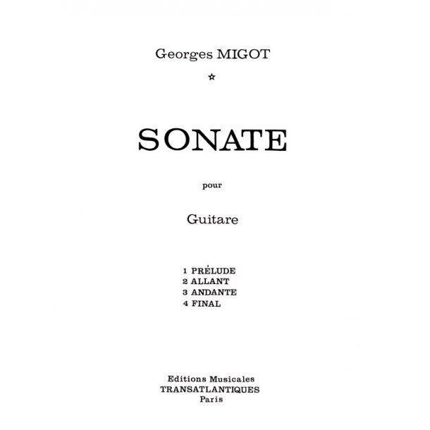 Georges Migot: Sonate