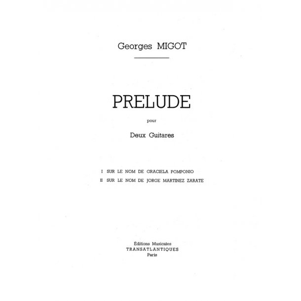 Georges Migot: Prlude