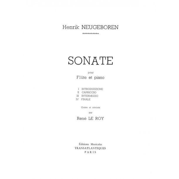 Henrik Neugeboren: Sonate