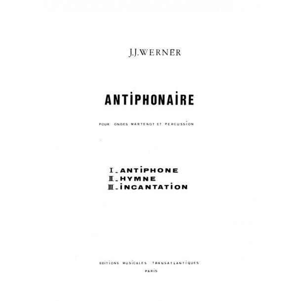 Jean Jacques Werner: Antiphonaire