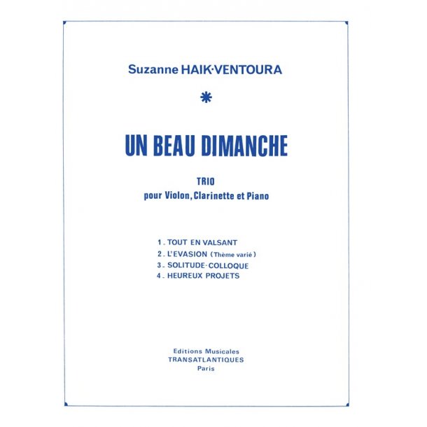 Suzanne Haik-Ventoura: Un Beau Dimanche