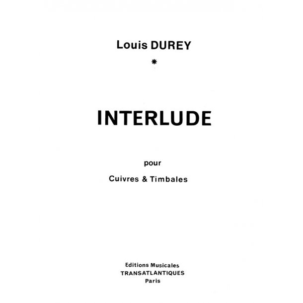 Louis Durey: Interlude Op.112