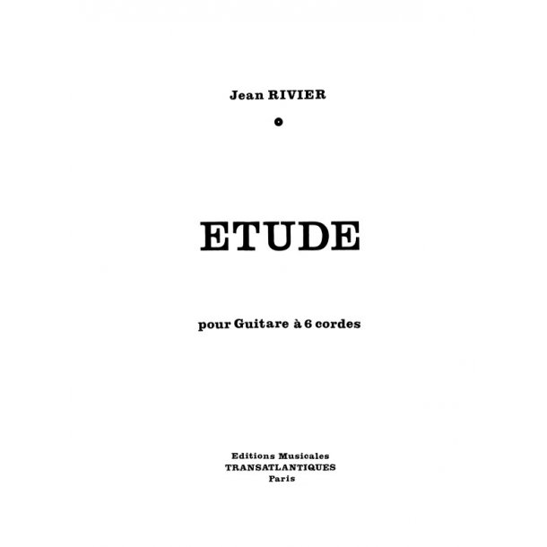 Jean Rivier: Etude