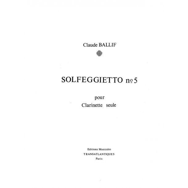 Claude Ballif: Solfeggietto N&deg;5 Op.36