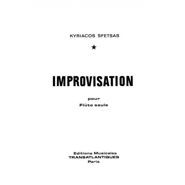 Kyriacos Sfetsas: Improvisation