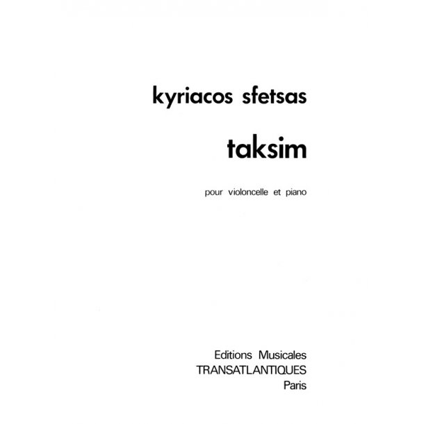 Kyriacos Sfetsas: Taksim