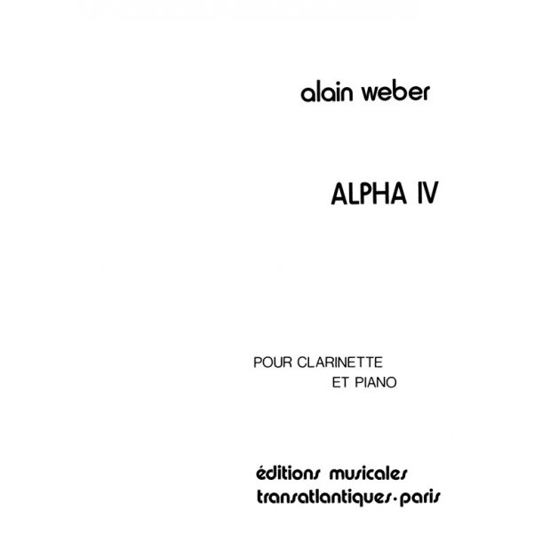 Alain Weber: Alpha 4