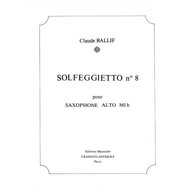 Claude Ballif: Solfeggietto N&deg;8  Op.36