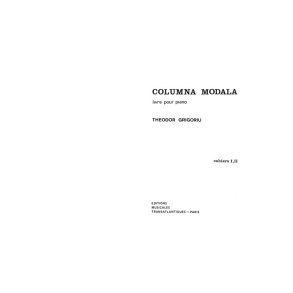 Theodor Grigoriu: Columna Modala