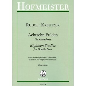 Rudolf Kreutzer: 18 Etuden Fur Violine (Double Bass Edition)
