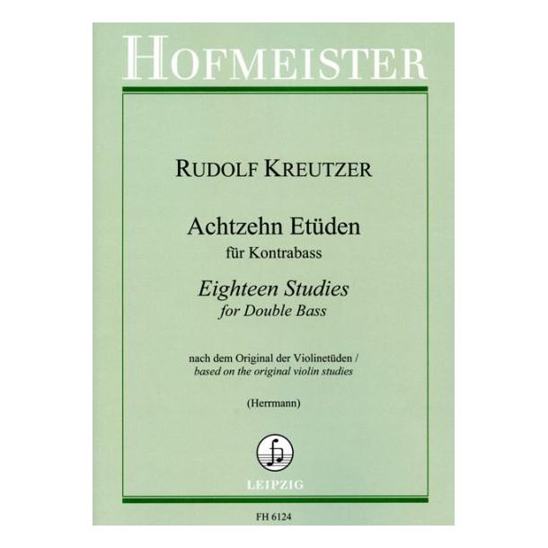 Rudolf Kreutzer: 18 Etuden Fur Violine (Double Bass Edition)