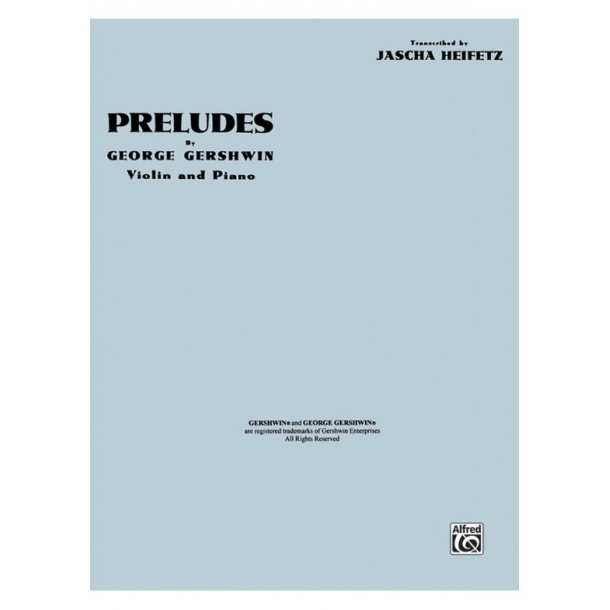 George Gershwin: Preludes (Violin And Piano)