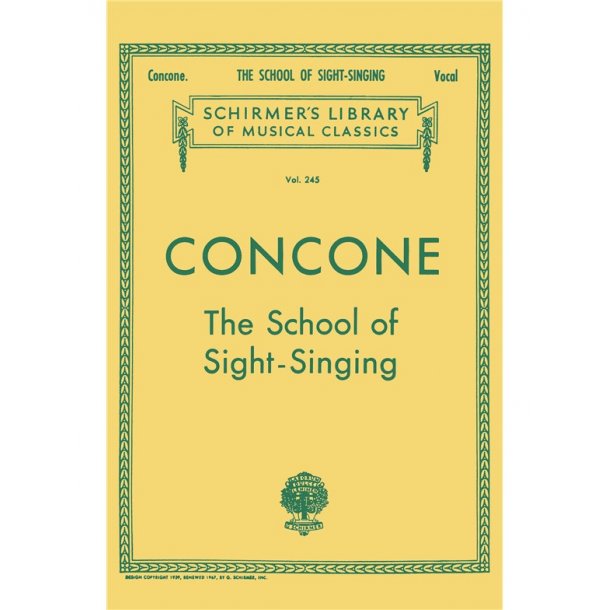 Giuseppe Concone: The School Of Sight-Singing