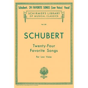 Franz Schubert: Twenty-Four Favorite Songs For Low Voice