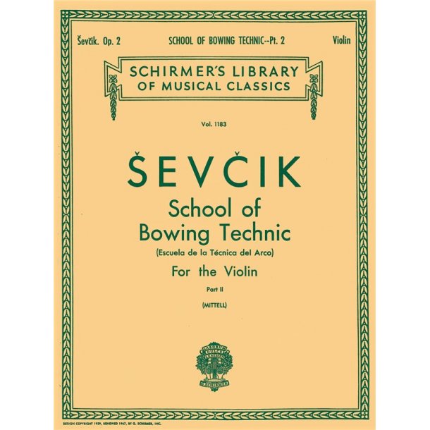 Otakar Sevcik: School Of Bowing Technics For Solo Violin Op.2 Book 2