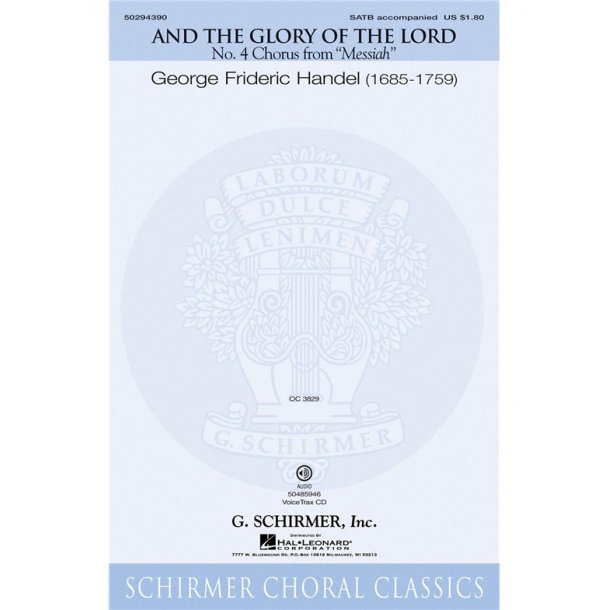 G.F. Handel: And The Glory Of The Lord (Vocal Score)