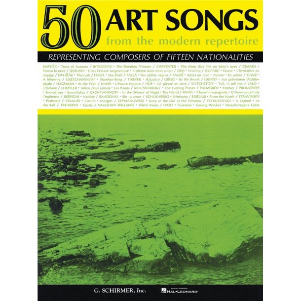 50 Art Songs From The Modern Repertoire