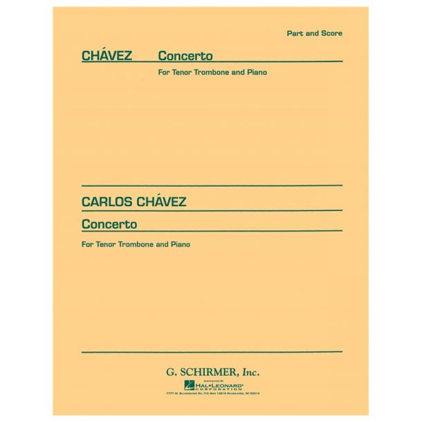Carlos Chavez: Concerto For Tenor Trombone And Orchestra (Trombone/Piano)