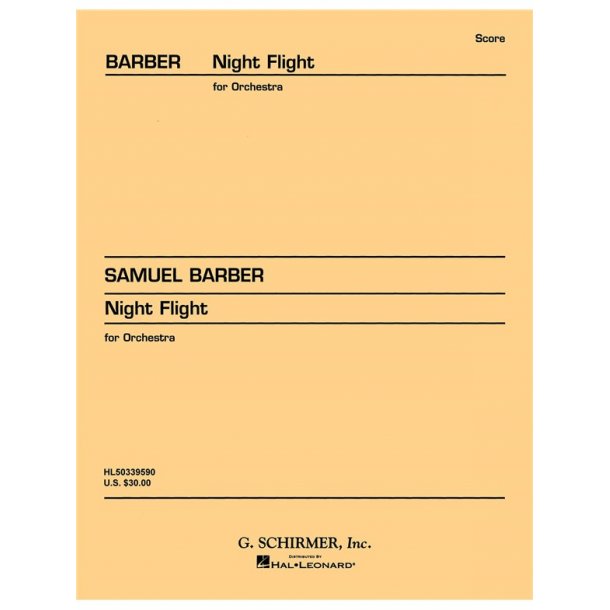 Samuel Barber: Night Flight Op.19a (Study Score)
