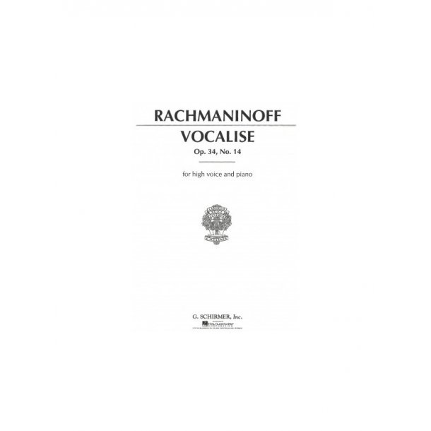Sergei Rachmaninov: Vocalise (Op.34 No.14) - High Voice