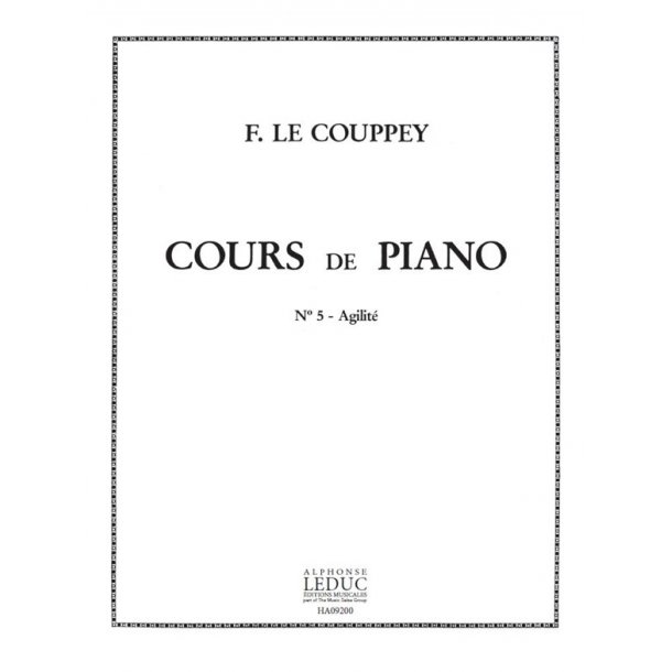 Le Couppey Cours De Piano No 5 L'agilite 25 Etudes Progressives Pf Bk
