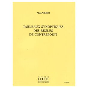 Weber A. Tableaux Synoptiques Des Regles De Contrepoint Book
