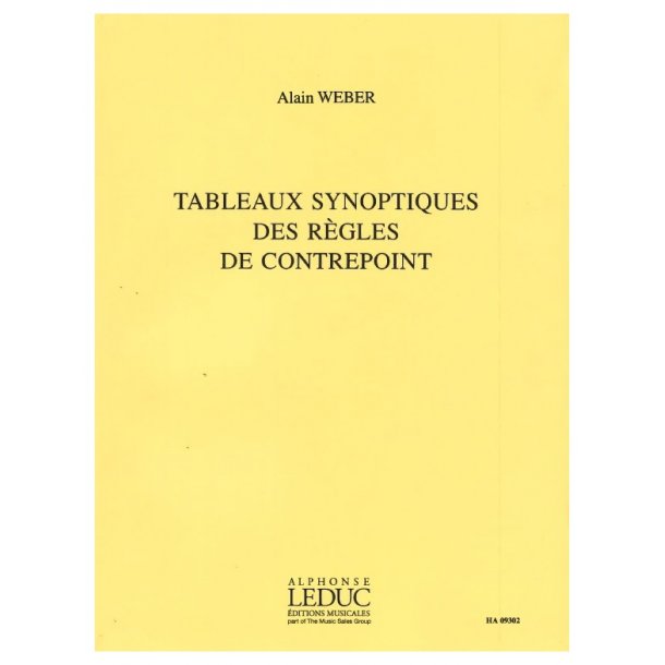 Weber A. Tableaux Synoptiques Des Regles De Contrepoint Book