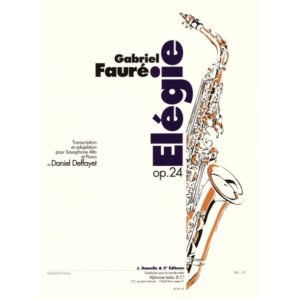 Gabriel Faur&eacute;: El&eacute;gie Op.24 (Saxophone-Alto & Piano)