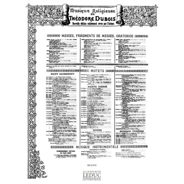 Dubois Theodore Tu Es Petrus Choir & Organ