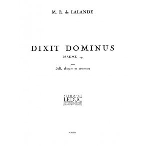 Lalande Dixit Dominus Psaume 109 Choir Piano Or Organ Book