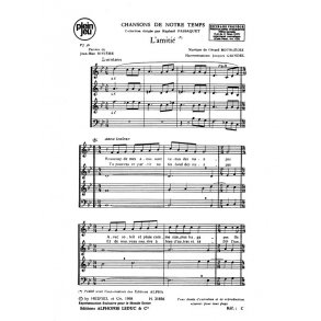 Bourgeois Riviere Chansons De Notre Temps Pj36 L'amitie 4 Part Choral