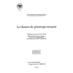 Ollivier Chansons De Notre Temps Pj235 Chanson Du Printemps 4 Part