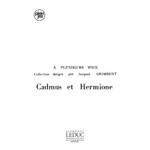 Lully Rollin A Plusieurs Voix Pj331 Cadmus Hermione 4 Part Choral