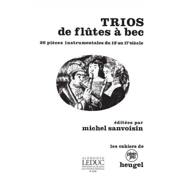 Divers Sanvoisin Trio De Flutes A Bec Cpj27 Recorder Book