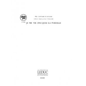 Dufay Per Cantare E Sonare Pj470 Je Ne Vis Oncques La Pareille Inst Bk