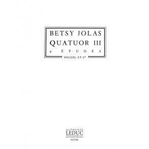 Jolas Quatuor 3 9 Etudes In 8 Poche Ph305 String Quartet Score