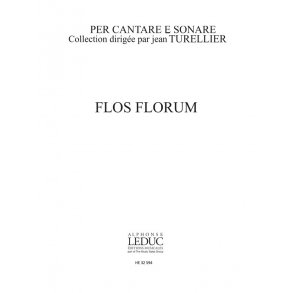 Dufay Per Cantare E Sonare Pj485 Flos Florum Voice & Instruments Book