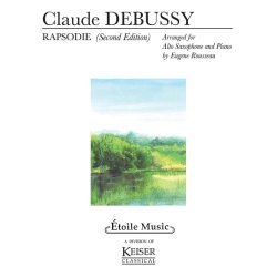 DEBUSSY CLAUDE RAPSODIE (ROUSSEAU EUGENE) ALTO SAXOPHONE SOLO/KBD BK