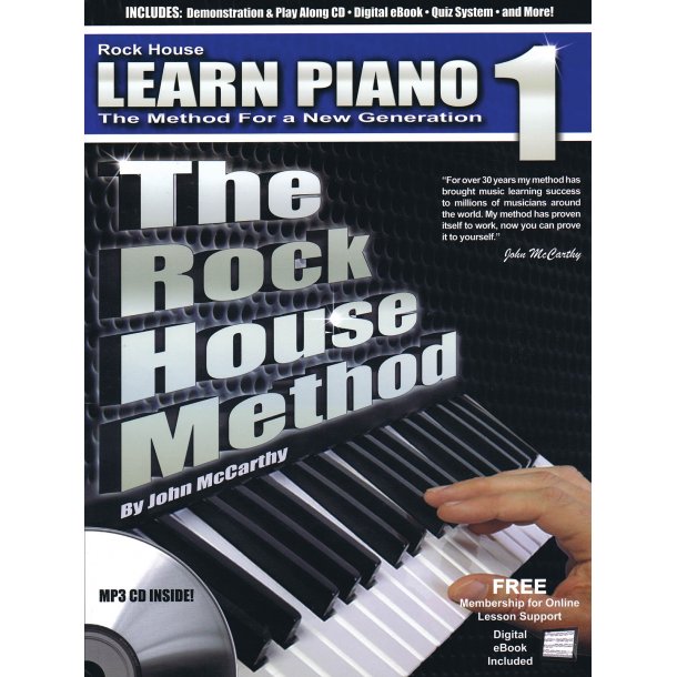 Rock House Methd Learn Piano 1 Bk/Cd