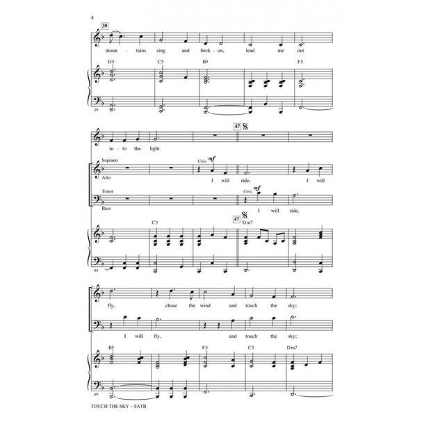 TOUCH THE SKY FROM BRAVE (ARR HUFF MAC) SHOWTRAX CD